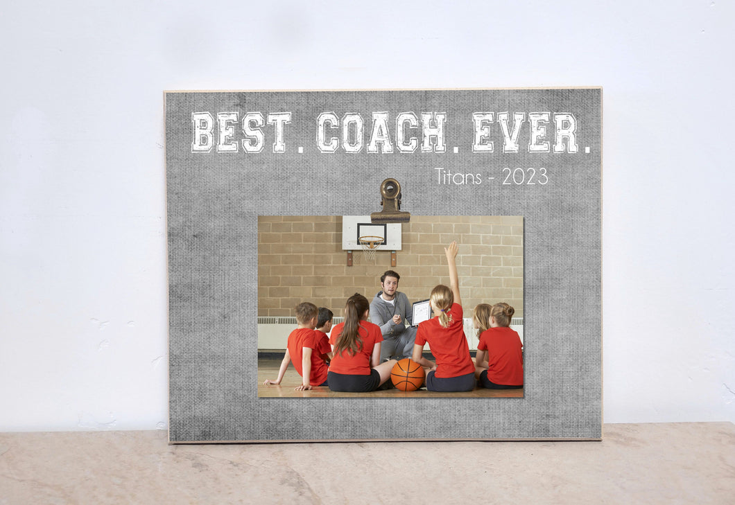 Personalized Gift For Coach, Sports Team Coach Gift, Best Coach Ever, Picture Frame, Sports Frame, Personalized Thank You Gift For Coach