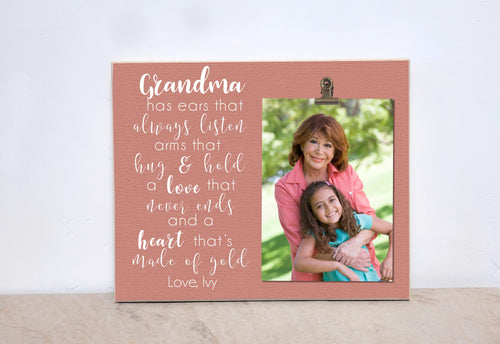 Grandma Photo Frame With Poem, Gift For Grandma, Birthday Gift, Christmas Gift, Grandma Gift, Custom Picture Frame For Grandma  8x12