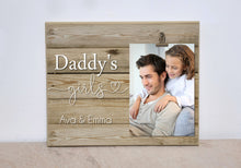 Load image into Gallery viewer, Father Daughter Picture Frame, Dad Photo Frame  {Daddy&#39;s Girls}  Wooden Frame, Valentines Day Gift Idea, Birthday Gift For Dad, Daddy Gift
