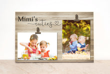 Load image into Gallery viewer, Grandma&#39;s Cuties Custom Photo Clip Frame, Granddaughter Photo Frame, Personalized Picture Frame For Mimi, Nana, Birthday, Christmas Gift
