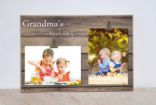 Load image into Gallery viewer, Grandma&#39;s Cuties Custom Photo Clip Frame, Granddaughter Photo Frame, Personalized Picture Frame For Mimi, Nana, Birthday, Christmas Gift
