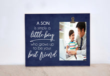 Load image into Gallery viewer, Valentines Day Gift For Dad - Little Boy Grows Up to be Your Best Friend, Father Son Gift, Custom Picture Frame, Dad Photo Frame
