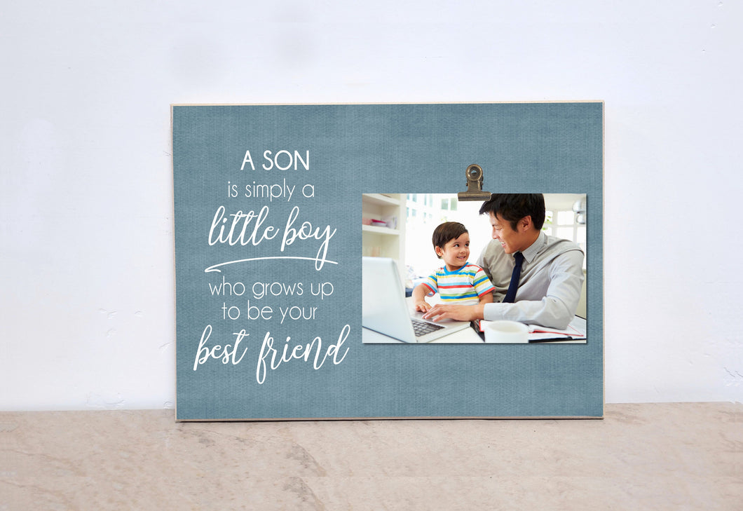 Valentines Day Gift For Dad - Little Boy Grows Up to be Your Best Friend, Father Son Gift, Custom Picture Frame, Dad Photo Frame