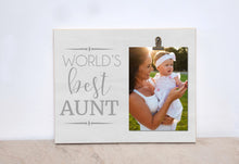 Load image into Gallery viewer, WORLD&#39;S BEST AUNT Photo Frame, Gift For Aunt, Auntie Gift, Personalized Photo Clip Frame Gift, Valentine Gift For Auntie, Custom Photo Frame
