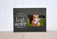Load image into Gallery viewer, WORLD&#39;S BEST AUNT Photo Frame, Gift For Aunt, Auntie Gift, Personalized Photo Clip Frame Gift, Valentine Gift For Auntie, Custom Photo Frame
