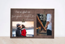 Load image into Gallery viewer, I&#39;m So Glad We Swiped Right Personalized Wedding or Anniversary Gift For Tinder Couple, Internet Dating, Christmas Gift For Him
