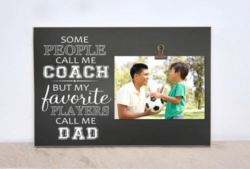 Valentines Day Gift For Coach  {Favorite Players} Sports Photo Frame, Wood Frame, Personalized Gift For Dad, Father's Day Gift, Coach Gift