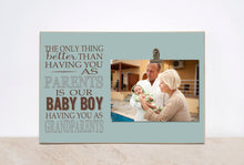 Load image into Gallery viewer, Baby Boy Gender Reveal to Grandparents Picture Frame - It&#39;s a BOY! Pregnancy Reveal, ,Grandparent Gift, Gift For New Grandparents
