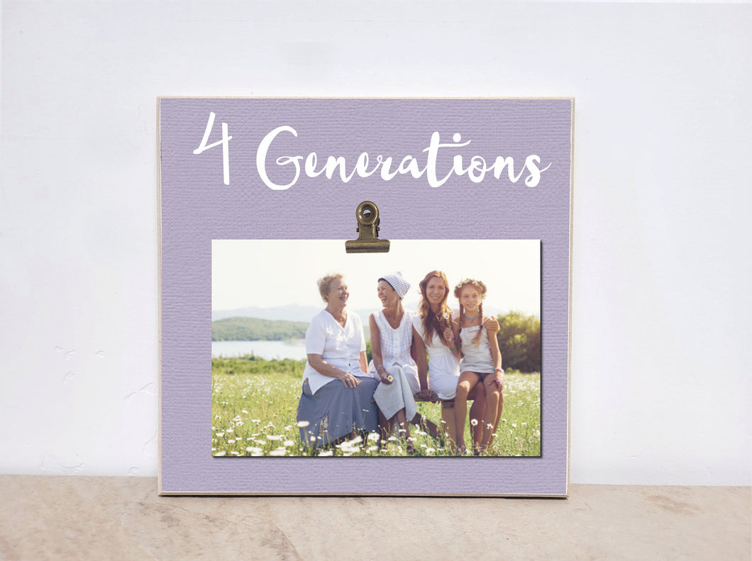 FOUR Generations Picture Frame - 8x8 Photo Frame, Four Generations Frame, 4 Generations Photo Frame, Gift For Grandpa, Gift for Dad