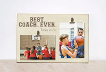 Load image into Gallery viewer, Best Coach Ever, Personalized Gift For Coach, Sports Team Coach Gift, Custom Picture Frame, Sports Frame, Thank You Gift For Coach
