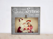 Load image into Gallery viewer, Santa &amp; Me Christmas Photo Frame, Christmas Decor Photo Clip Frame; Kid&#39;s Christmas Decoration, Holiday Decor, Holiday Frame, Picture Frame
