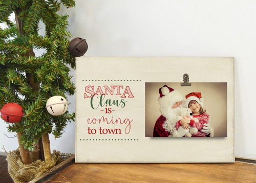 Santa Claus Picture Frame, Custom Photo Frame, Christmas Home Decor, Kids Christmas Decor, Personalized Picture Frame 8x12