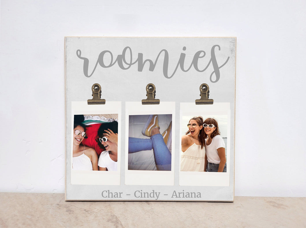 Roomies Personalized Photo Frame, Custom Picture Frame, Roomies Gift, Valentines Day Gift, Instant Photo Display, College Dorm Decor