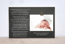 Load image into Gallery viewer, Godparent Gift, Gift For Godmother, Will You Be My Godmother, Personalized Photo Frame, Godmother proposal, Picture Frame, Baptism Gift 8x12
