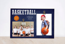 Load image into Gallery viewer, Basketball Photo Frame, Team Picture Frame, Basketball Gift, Sports Photo Frame, Sports Team Photo Display, Personalized Frame, Custom Gift
