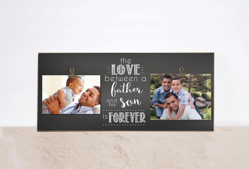 Father and Son Frame {The Love Between a Father and His Son(s) Is Forever} Valentines Day Gift, Daddy Gift, Gift For New Dad, Dad's Birthday